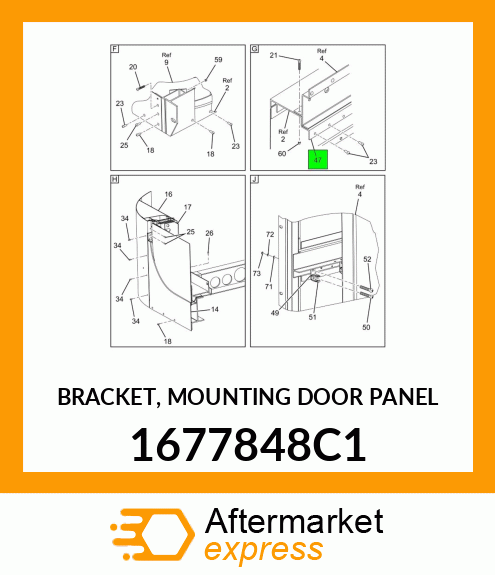 BRACKET, MOUNTING DOOR PANEL 1677848C1