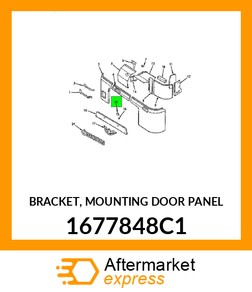 BRACKET, MOUNTING DOOR PANEL 1677848C1