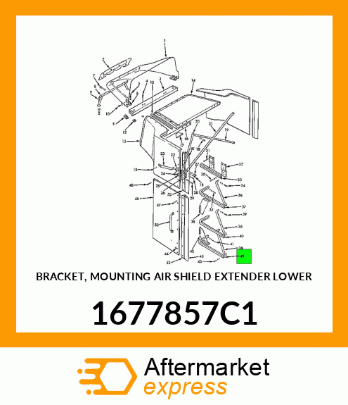 BRACKET, MOUNTING AIR SHIELD EXTENDER LOWER 1677857C1