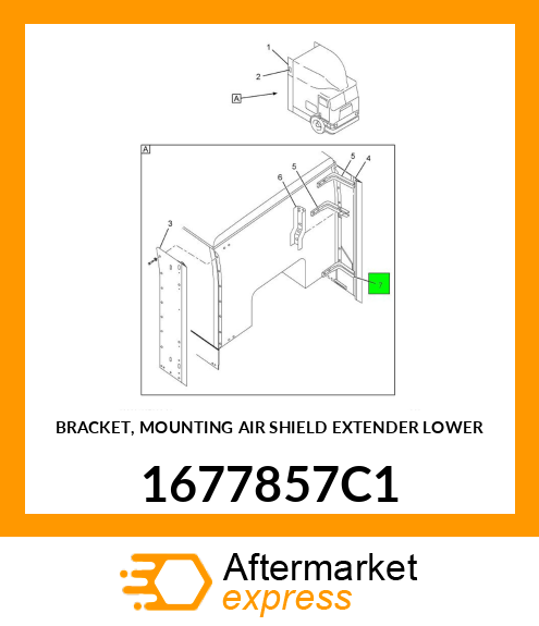 BRACKET, MOUNTING AIR SHIELD EXTENDER LOWER 1677857C1