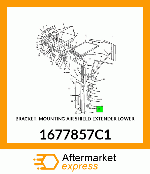 BRACKET, MOUNTING AIR SHIELD EXTENDER LOWER 1677857C1