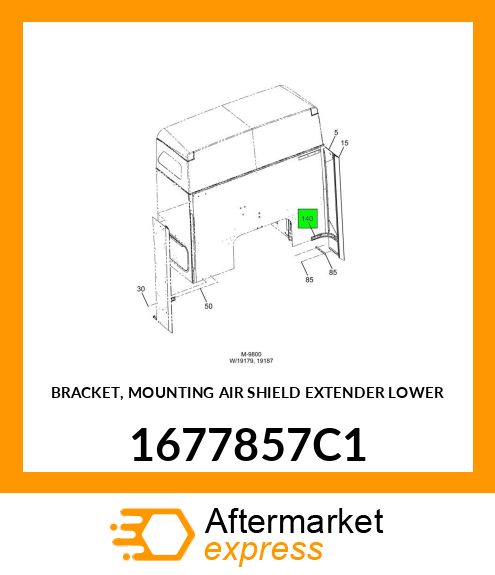 BRACKET, MOUNTING AIR SHIELD EXTENDER LOWER 1677857C1