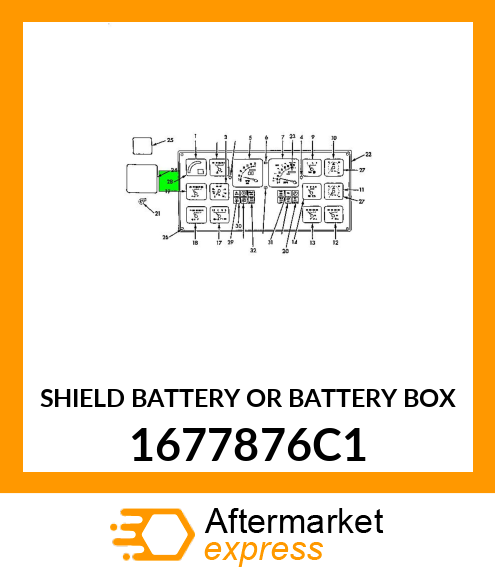 SHIELD BATTERY OR BATTERY BOX 1677876C1