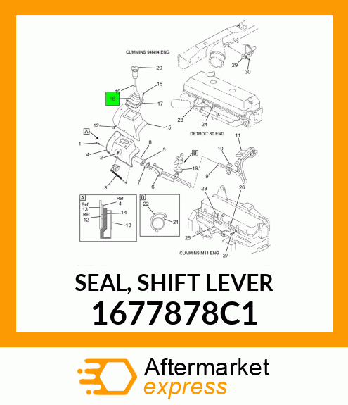 SEAL, SHIFT LEVER 1677878C1