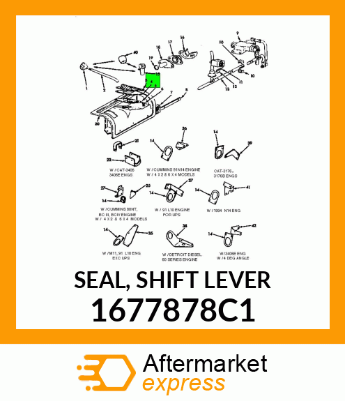 SEAL, SHIFT LEVER 1677878C1