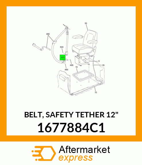 BELT, SAFETY TETHER 12" 1677884C1