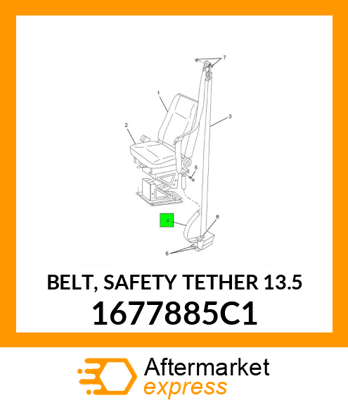 BELT, SAFETY TETHER 13.5" 1677885C1