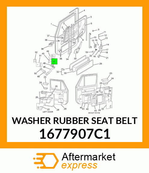 WASHER RUBBER SEAT BELT 1677907C1