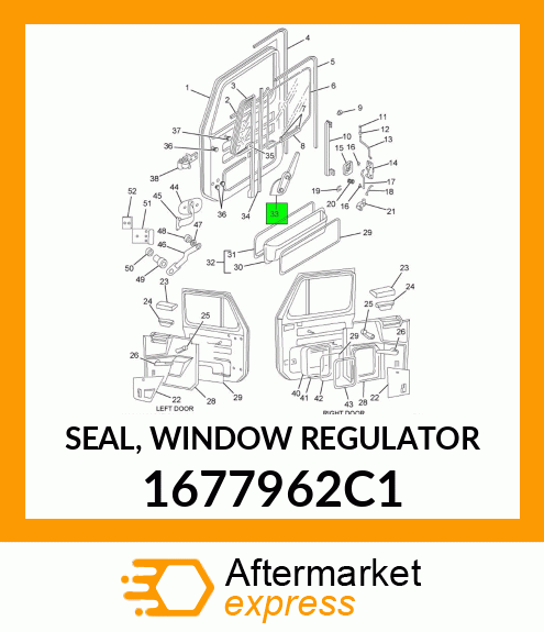 SEAL, WINDOW REGULATOR 1677962C1