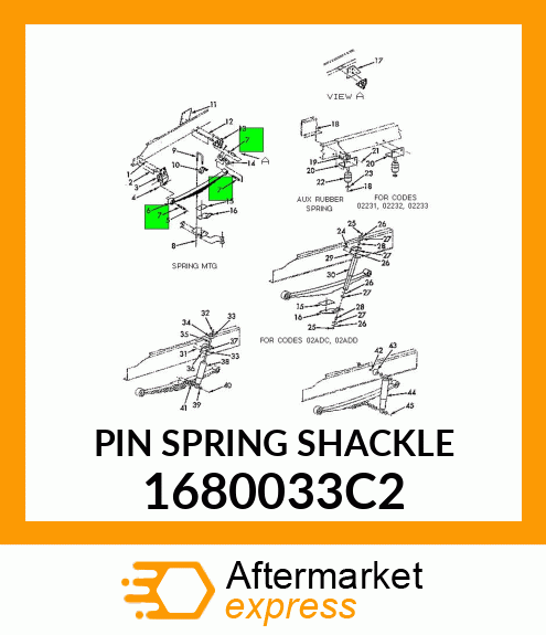 PIN SPRING SHACKLE 1680033C2