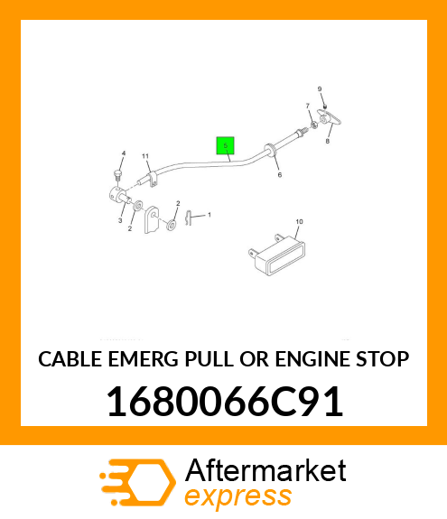 CABLE EMERG PULL OR ENGINE STOP 1680066C91
