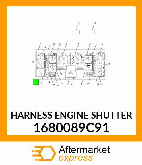 HARNESS ENGINE SHUTTER 1680089C91