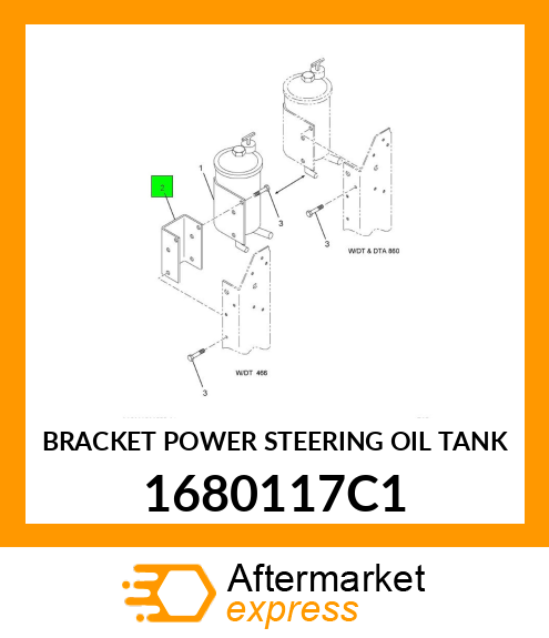 BRACKET POWER STEERING OIL TANK 1680117C1