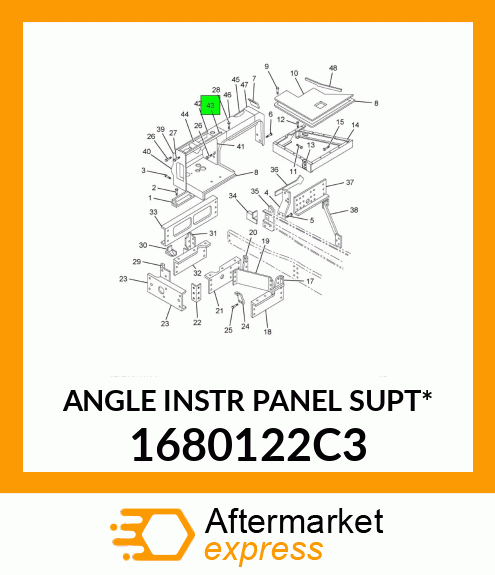 ANGLE INSTR PANEL SUPT* 1680122C3