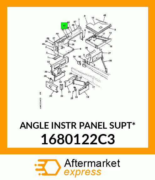 ANGLE INSTR PANEL SUPT* 1680122C3