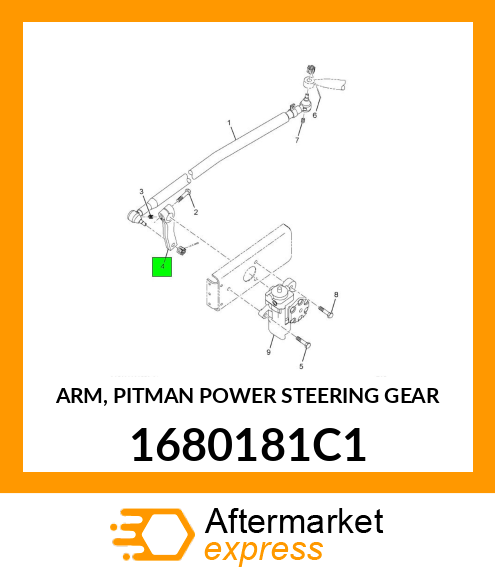 ARM, PITMAN POWER STEERING GEAR 1680181C1