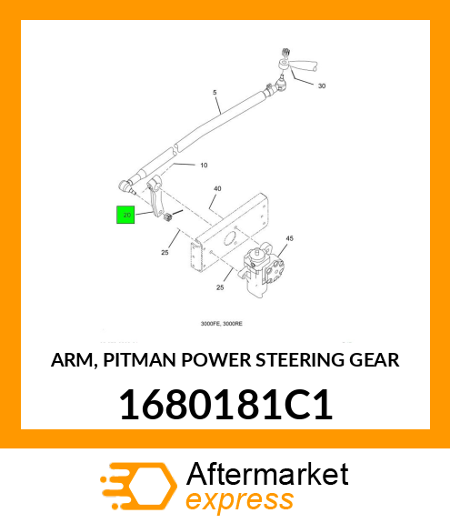 ARM, PITMAN POWER STEERING GEAR 1680181C1