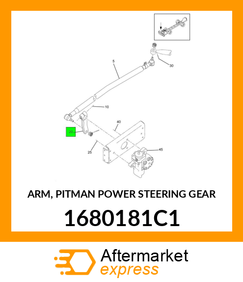 ARM, PITMAN POWER STEERING GEAR 1680181C1