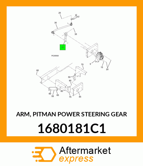 ARM, PITMAN POWER STEERING GEAR 1680181C1