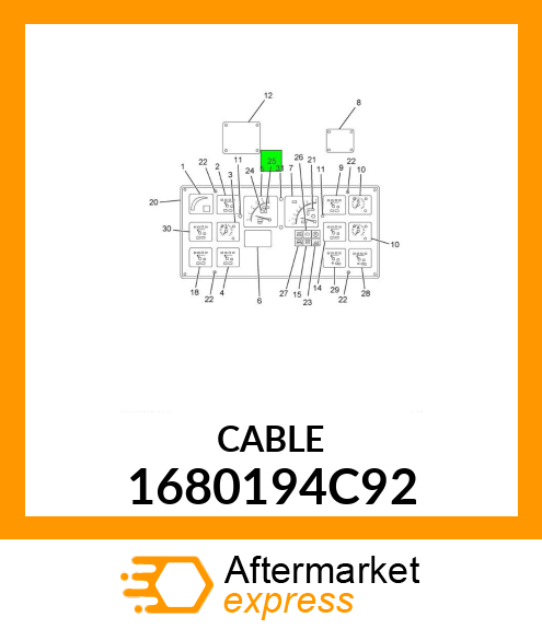 CABLE ASSEMBLY COOLANT LEVEL 1680194C92