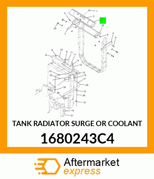 TANK RADIATOR SURGE OR COOLANT 1680243C4