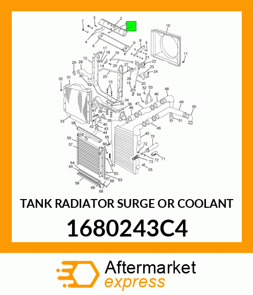 TANK RADIATOR SURGE OR COOLANT 1680243C4