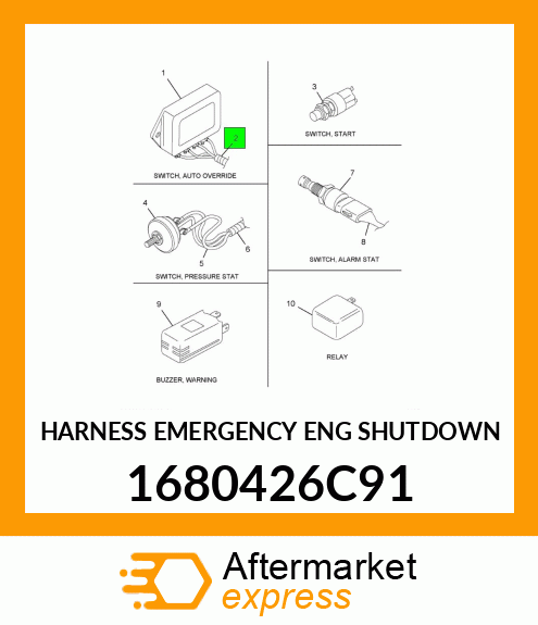 HARNESS EMERGENCY ENG SHUTDOWN 1680426C91