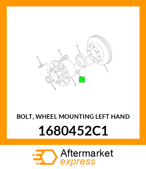 BOLT, WHEEL MOUNTING LEFT HAND 1680452C1