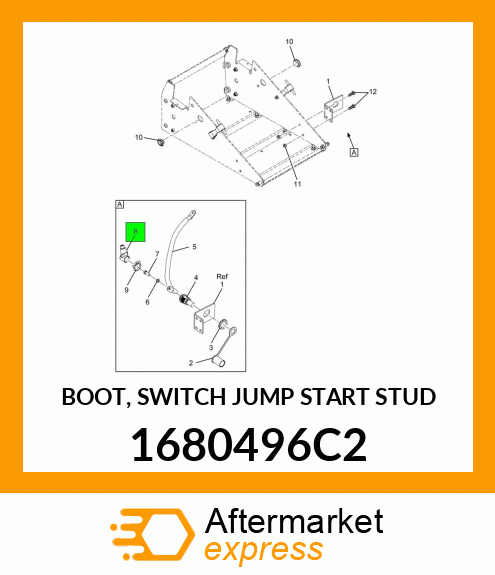 BOOT, SWITCH JUMP START STUD 1680496C2