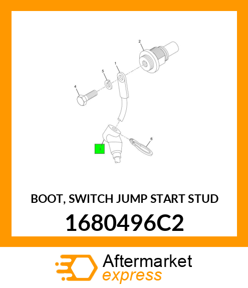 BOOT, SWITCH JUMP START STUD 1680496C2