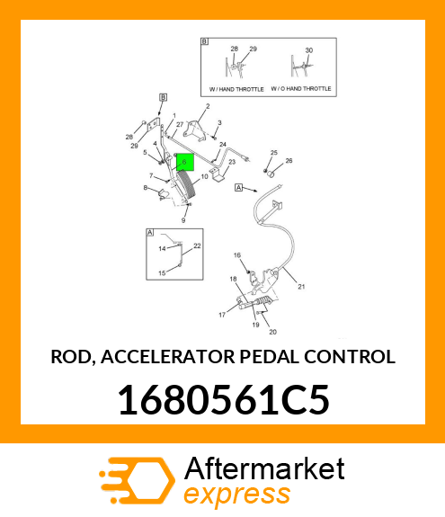 ROD, ACCELERATOR PEDAL CONTROL 1680561C5