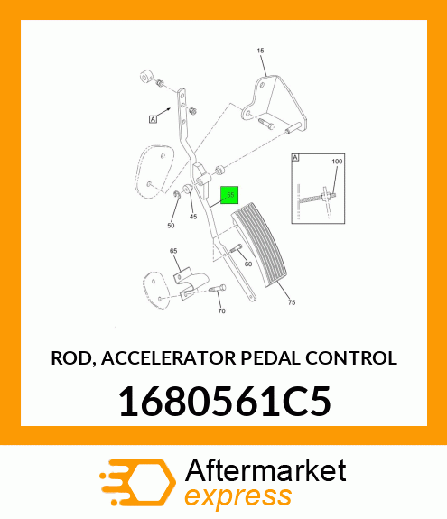 ROD, ACCELERATOR PEDAL CONTROL 1680561C5