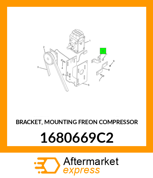 BRACKET, MOUNTING FREON COMPRESSOR 1680669C2