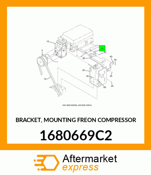 BRACKET, MOUNTING FREON COMPRESSOR 1680669C2