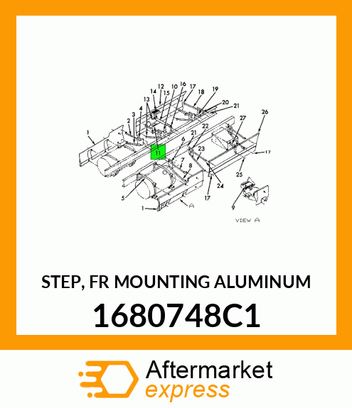 STEP, FR MOUNTING ALUMINUM 1680748C1