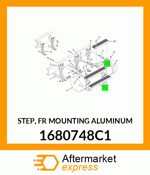 STEP, FR MOUNTING ALUMINUM 1680748C1