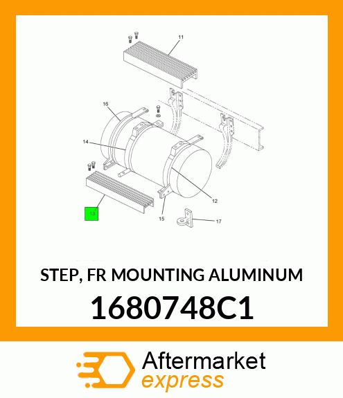 STEP, FR MOUNTING ALUMINUM 1680748C1