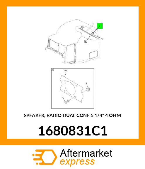 SPEAKER, RADIO DUAL CONE 5 1/4" 4 OHM 1680831C1