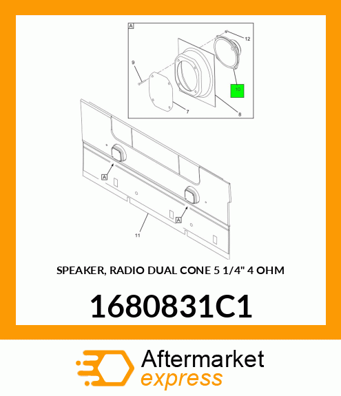 SPEAKER, RADIO DUAL CONE 5 1/4" 4 OHM 1680831C1