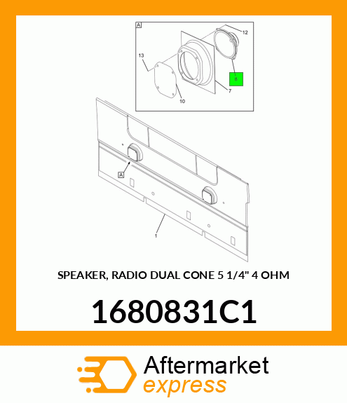 SPEAKER, RADIO DUAL CONE 5 1/4" 4 OHM 1680831C1