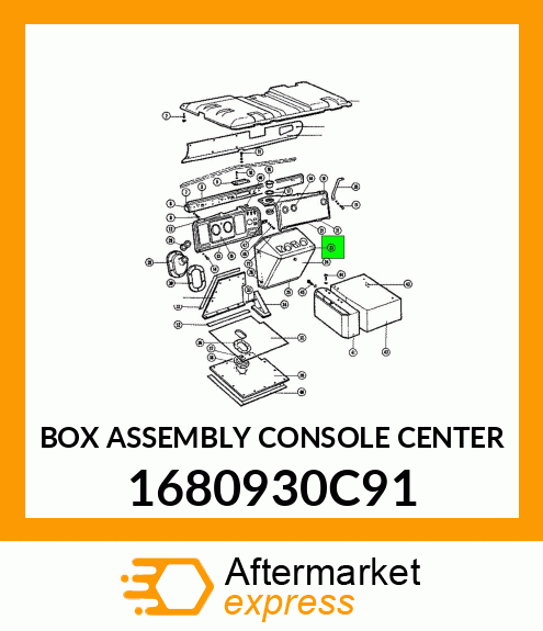 BOX ASSEMBLY CONSOLE CENTER 1680930C91