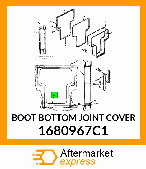 BOOT BOTTOM JOINT COVER 1680967C1