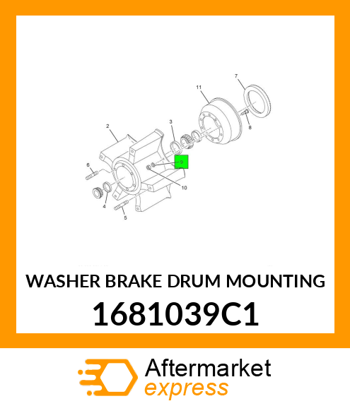 WASHER BRAKE DRUM MOUNTING 1681039C1