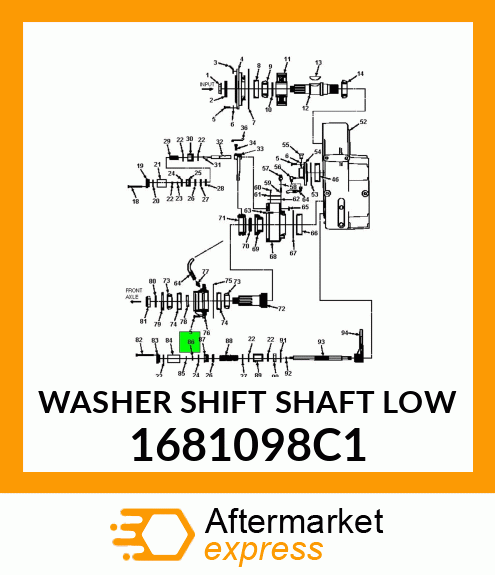 WASHER SHIFT SHAFT LOW 1681098C1