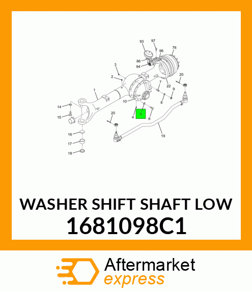 WASHER SHIFT SHAFT LOW 1681098C1