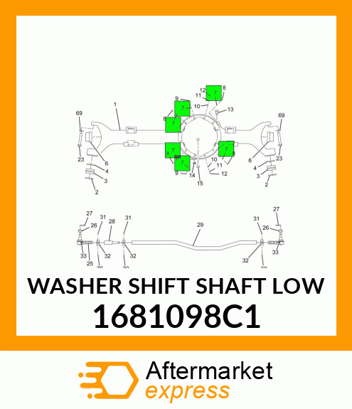 WASHER SHIFT SHAFT LOW 1681098C1