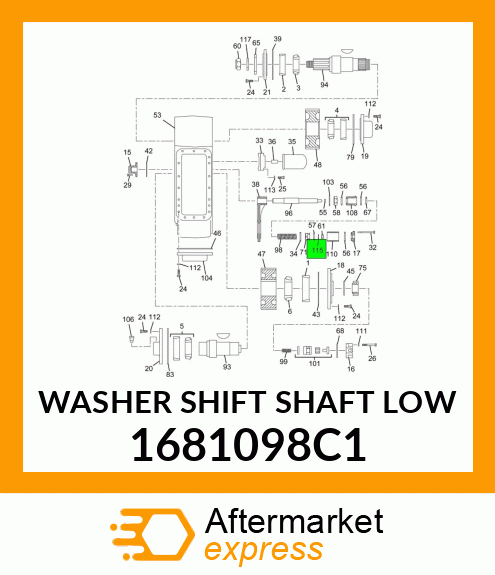 WASHER SHIFT SHAFT LOW 1681098C1