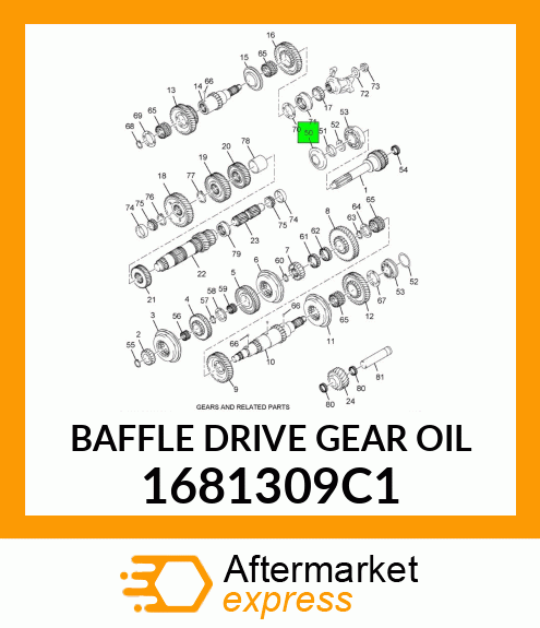 BAFFLE DRIVE GEAR OIL 1681309C1