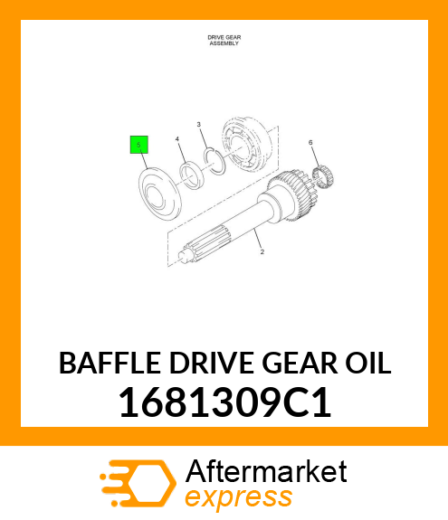 BAFFLE DRIVE GEAR OIL 1681309C1