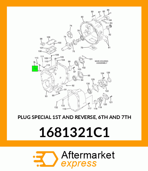 PLUG SPECIAL 1ST AND REVERSE, 6TH AND 7TH 1681321C1